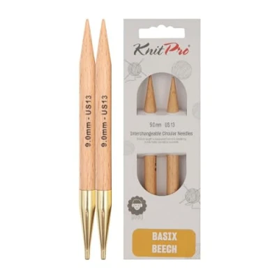 Afbeelding van Knitpro basix Birch Verwisselbare 9,00 mm cirkelvormige Breipunten 1 telling