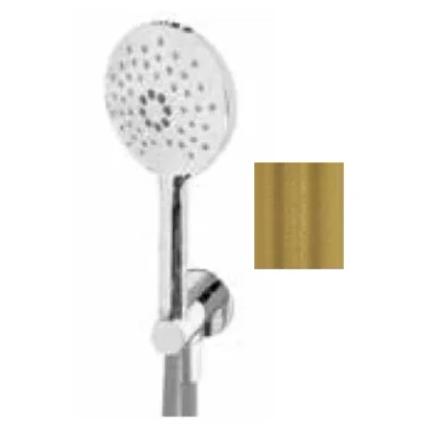 Afbeelding van Waterevolution Flow ronde handdoucheset compleet met muuraansluiting messing 3 standen T1621LE