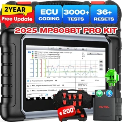 Afbeelding van Autel MaxiPRO MP808BT PRO KIT, 2 Jaar Update [700], 2024 Dezelfde Geavanceerde ECU codering als MK906 PRO/MS906BT, Bidirectionele Controle, 30+ Dienst, Android 11.0, Upgrade van MS906 MP808S MP808