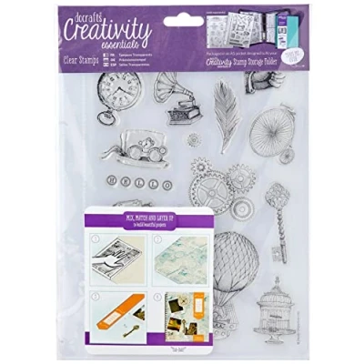 Afbeelding van A5 Clear Stamp Set (16pcs) Steampunk