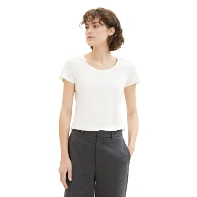 Afbeelding van TOM TAILOR T shirt voor dames, 10315 Whisper White, S