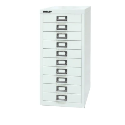 Afbeelding van BISLEY MultiDrawer, 29 serie, DIN A4, 10 laden, metaal, 696 verkeerswit, 38 x 27,9 59 cm