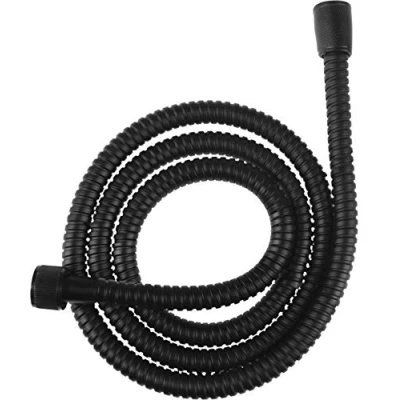 Afbeelding van Cornat TECB3375 Noir doucheslang van 150 cm lang, roestvrij staal, mat zwart, extreem belastbaar, 1/2 inch aansluiting, doucheslang, reserveslang voor douche en badkuip