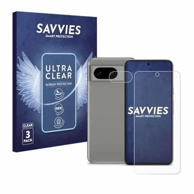 Afbeelding van Savvies Screenprotector voor Google Pixel 8 (Voor+Camera) Folie Beschermfolie transparant (6 Stuks)