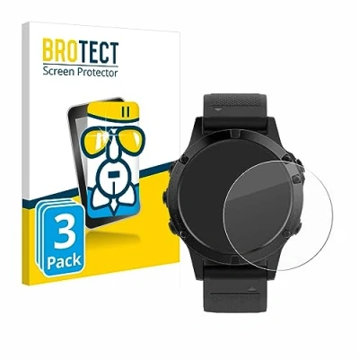 Afbeelding van BROTECT Screenprotector voor Garmin fenix 5 (47 mm) / Plus Folie Beschermfolie Beschermglas transparant (3 Stuks)