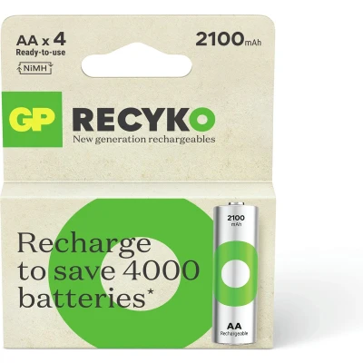 Afbeelding van GP Recyko Aa 2100mah 4 Stuks Batterij