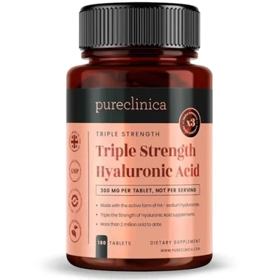 Afbeelding van Hyaluronzuur 300mg x 180 tabletten (voorraad van 6 maanden). Driedubbele Sterkte Hyaluronzuur. 300% sterker dan elk ander HLA tablet
