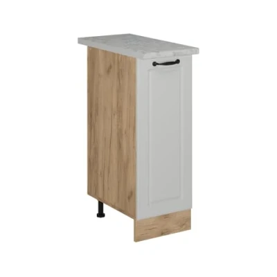 Afbeelding van Vicco Apotheekkast R Line, Wit Landhuis/Krachtige eik goud, 30 cm WB Marmer