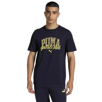 Afbeelding van Puma Class Graphic TEE Tshirt print, Heren, Maat: Medium, New navy