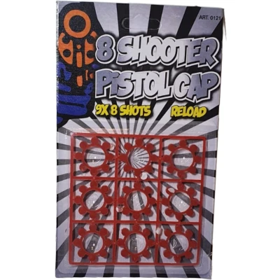 Afbeelding van Klappertjes voor Klappertjespistool 9x8 Shots GBV WECO 8 Shooter Pistol Cap