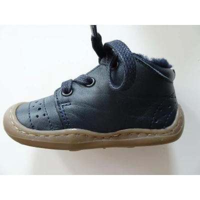 Afbeelding van Donkerblauwe leren babyschoentjes van Anna und Paul, Alex maat 21