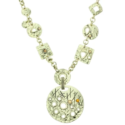 Afbeelding van Behave Goudkleurige ketting met ronde hanger