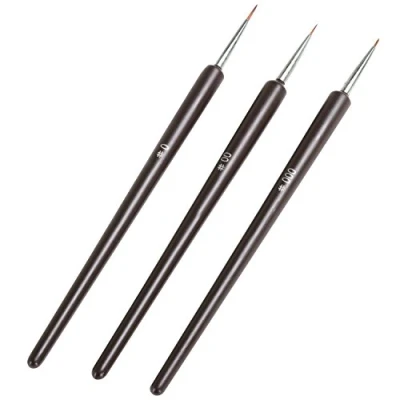 Afbeelding van TRIXES 3 x Kleine Gel Acryl Nail Art Tips Salon Tekening Pen Borstel Schilderen Tool