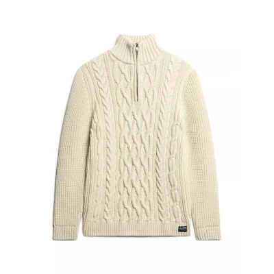 Afbeelding van Superdry JACOB CABLE KNIT HALF ZIP Heren Trui Maat M