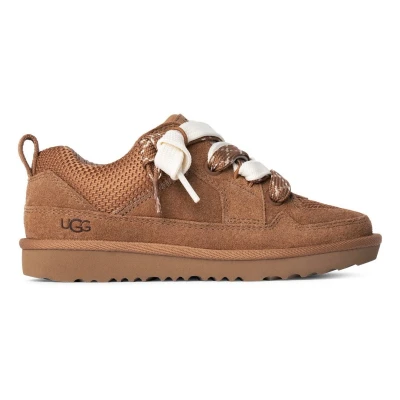 Afbeelding van UGG Lowmel Unisex Sneakers laag voor kinderen, Maat: 32.5, Cognac Leer en textiel