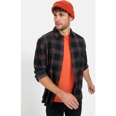 Afbeelding van camel active Langarm Overhemd, Heren, Maat: 6XL, Brick red