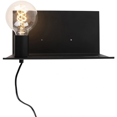 Afbeelding van QAZQA Moderne wandlamp zwart verstelbaar Muro