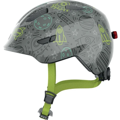 Afbeelding van Abus Smiley 3.0 led kinderhelm BikeTotaal.nl Grijs