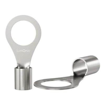 Afbeelding van Lumonic 25x crimp terminals blank 6 10mm² I M10 ongeïsoleerd kabelschoenen M10, buisvormige kabelschoen 6mm2 10mm2 oogje, conn