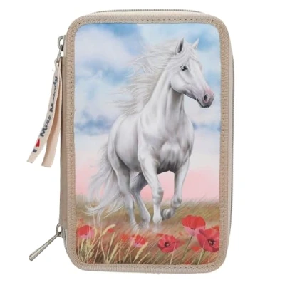 Afbeelding van Depesche Miss Melody 3 vaks etui POPPY SAND