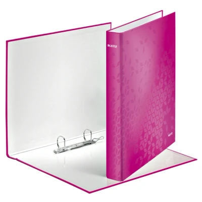 Afbeelding van Ringband Leitz WOW A4 2 rings D mech 25mm karton roze