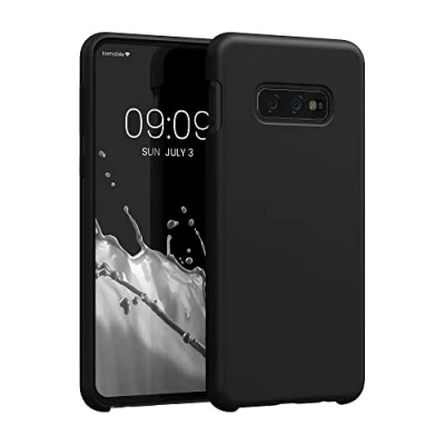 Afbeelding van kwmobile telefoonhoesje geschikt voor Samsung Galaxy S10e Hoesje met siliconen coating Smartphone case in mat zwart