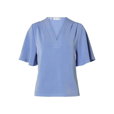 Afbeelding van Selected Femme MIT Vausschnitt Kurzarm Tshirt basic, Dames, Maat: XS, Cornflower blue