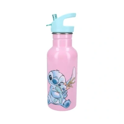 Afbeelding van My sweety pop Stitch drinkfles roze voor kinderen roestvrij staal kleuterschool school vakantie maaltijd 22 cm 500 ml hydratatie cadeau idee fles (Stitch roze/blauw)