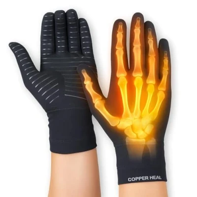 Afbeelding van KOPER GEZONDHEID Artritis Volledige compressiehandschoenen Koperen handschoen werkt gegarandeerd voor reumatoïde artritis, carpale tunnel, RSI Artrose en tendinitis Handvingers
