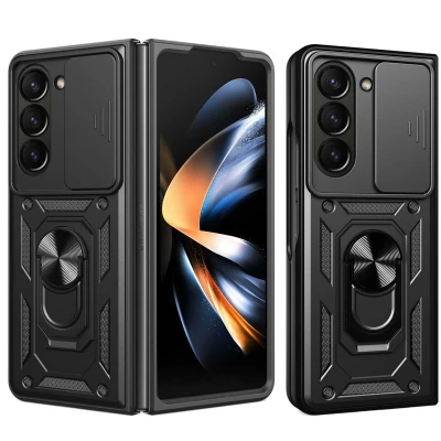 Afbeelding van Samsung Galaxy Z Fold 5 Hoesje Kunststof iMoshion Hardcase/Backcover Zwart Telefoonhoesje