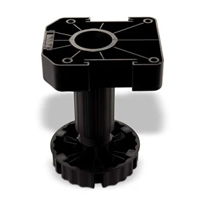 Afbeelding van Set van 4 meubelpoten zwart met sokkelhoogte 125 mm