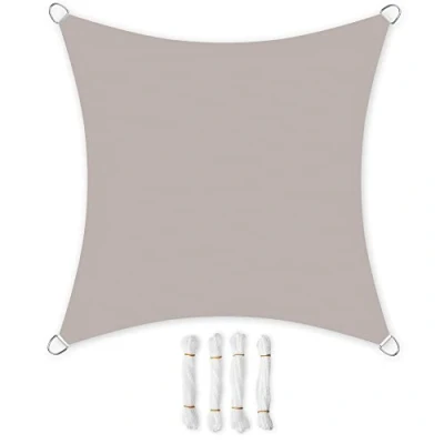 Afbeelding van SONGMICS Zonnezeil 3 x m, waterdicht met een waterkolom van 665 mm, zonwering scheurbestendig polyester, uv bescherming 93%, terras, tuin, balkon, vierkant, 2 m touwen, taupe GSH33TP