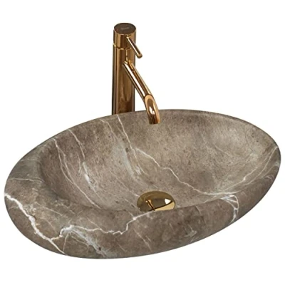 Afbeelding van REA Roxy B Opzetwastafel Waskom 49 x 31 13.5 cm Stone Nature Stonelook