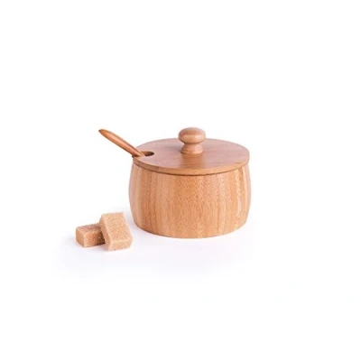 Afbeelding van Excelsa Eco Living kaas /suikerpot met lepel, bamboe, bruin