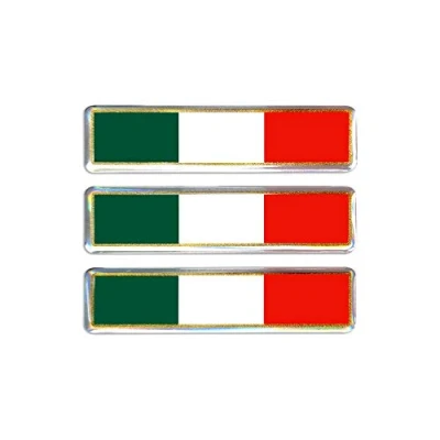 Afbeelding van 4R Quattroerre.it 32111 3D sticker vlag Italië HQ, set van 3, 55 x 48 mm