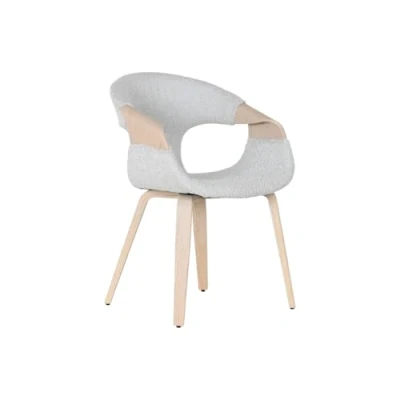 Afbeelding van Keukenstoel Home ESPRIT Grijs Polyester Hout 55,5 x 67,5 80,5 cm