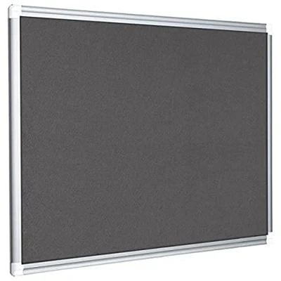 Afbeelding van Bi Office Viltbord New Generation, prikbord met aluminium frame, 60 x 45 cm, grijs