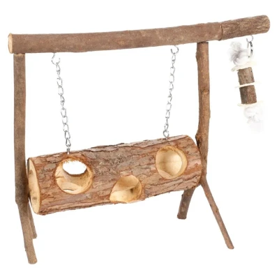 Afbeelding van Knaagdierspeelgoed Schommel Hout 32 x 25 cm