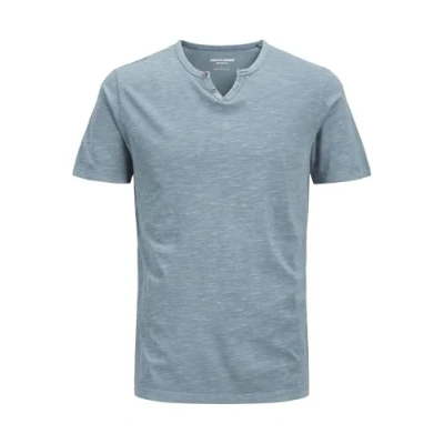 Afbeelding van Jack &amp; Jones T shirt Jjesplit Neck Tee Ss Noos 12164972 Oceanview Mannen Maat M