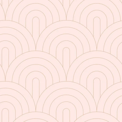 Afbeelding van Leen Bakker ESTAhome Behang Art Deco Motief Roze, RosÃ goud 0.53 X 10,05 M Roze Vlies