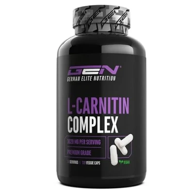 Afbeelding van L Carnitine Triple Complex 3000 mg per dagelijkse portie Premium: van Acetyl carnitine, Tartraat &amp; Fumaraat 120 Capsules Hoge Dosis Veganistisch