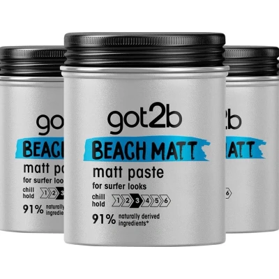 Afbeelding van Schwarzkopf Got2b Beach Matt Paste 3 x 100 ml