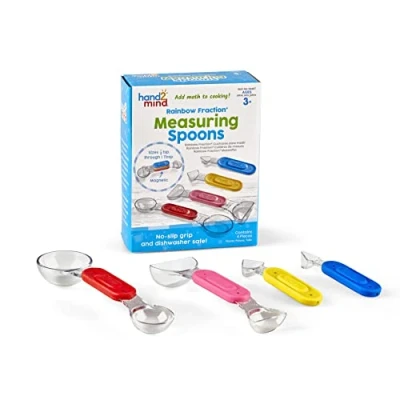 Afbeelding van Learning Resources hand2mind Rainbow Fraction Meten Lepels 4 Stuk Speelset