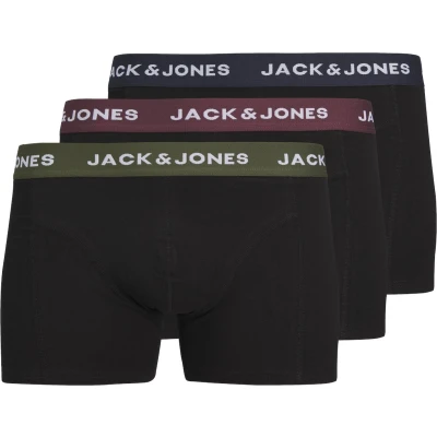 Afbeelding van Jack &amp; Jones Heren Plus Size Boxershorts Trunks JACARON Zwart 3 Pack Maat 6XL