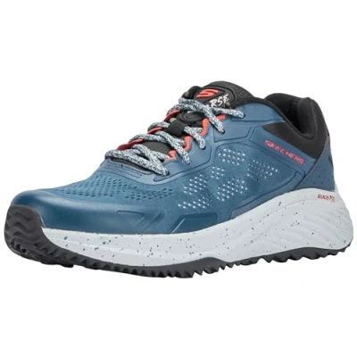 Afbeelding van Skechers Heren Bounder RSE Trainers, Navy Duraleather/Mesh/Multi Trim, 40 EU, Duraleather Mesh Multi 41.5 EU