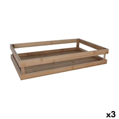 Afbeelding van Opbergbak Inde Bamboe 53 x 32,5 10 cm (3 Stuks)