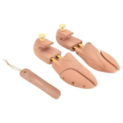 Afbeelding van vidaXL Schoenspanner met schoenlepel EU 44 45 massief cederhout