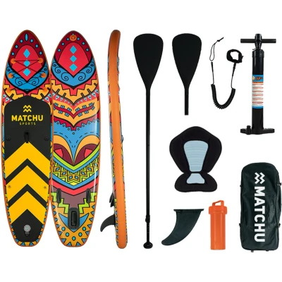 Afbeelding van Matchu Sports Sup board Blauw, Rood, Oranje, Groen, Geel, Bruin 320 81 15cm UV printing wire drawing material