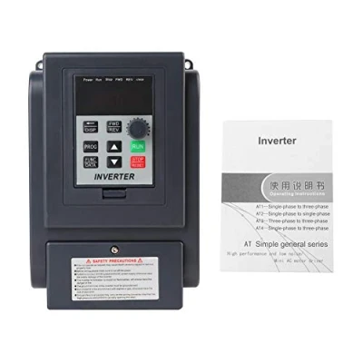 Afbeelding van Omvormer, 1 fase 220V ingang 3 380V 8A uitgang 1.5KW VFD variabele frequentieomvormer snelheidsregelaar 400Hz (AT4 1500X)
