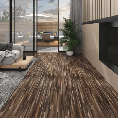 Afbeelding van Vloerplanken zelfklevend 5,02 m² 2 mm PVC gestreept bruin